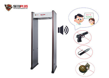 detector de metais do quadro de porta da segurança 50/60HZ com sistema de detecção da temperatura do IR